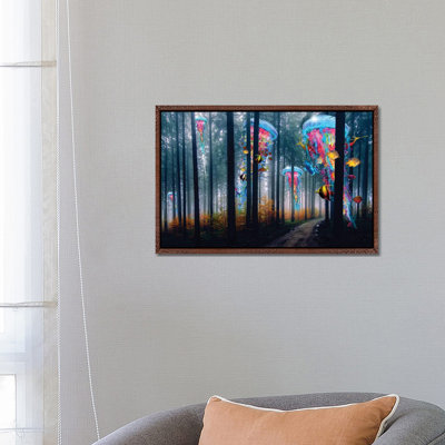 Forest Of Super Electric Jellyfish by David Loblaw - Print on Canvas