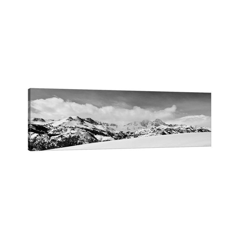 Banner And Ritter Peaks In Winter, Ansel Adams Wilderness, Sierra Nevada Mountains, California by Russ Bishop - Wrapped Canvas Panoramic Gallery-Wrapped Canvas Giclée