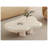 48.4Inch Cloud Shape White Four Leg Coffee Table, Solid Wood Coffee Table For Livingroom-1546525284-1546525287