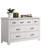 Cassini 51" White 6-Drawer Dresser