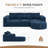 Boneless 105" Heavyweight Sectional Couch With L-shape Chaise No Assembly Required Modern Modular Sofa With Extra Deep Seat Cozy Upholstered Couches For Living Room Bedroom-381076077-379312152