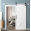     Porte de grange en bois manufacturé 36 po x 84 po sans trousse de quincaillerie d'installation 36 po x 84 po