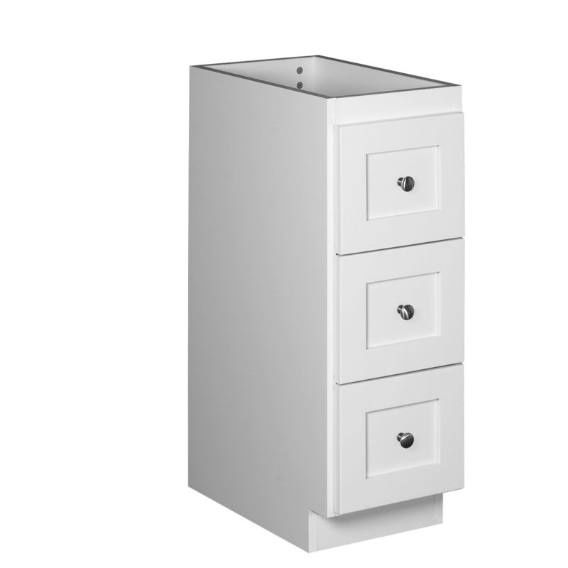Armoire l 12" x h 34,5" Lysette, Blanc satiné