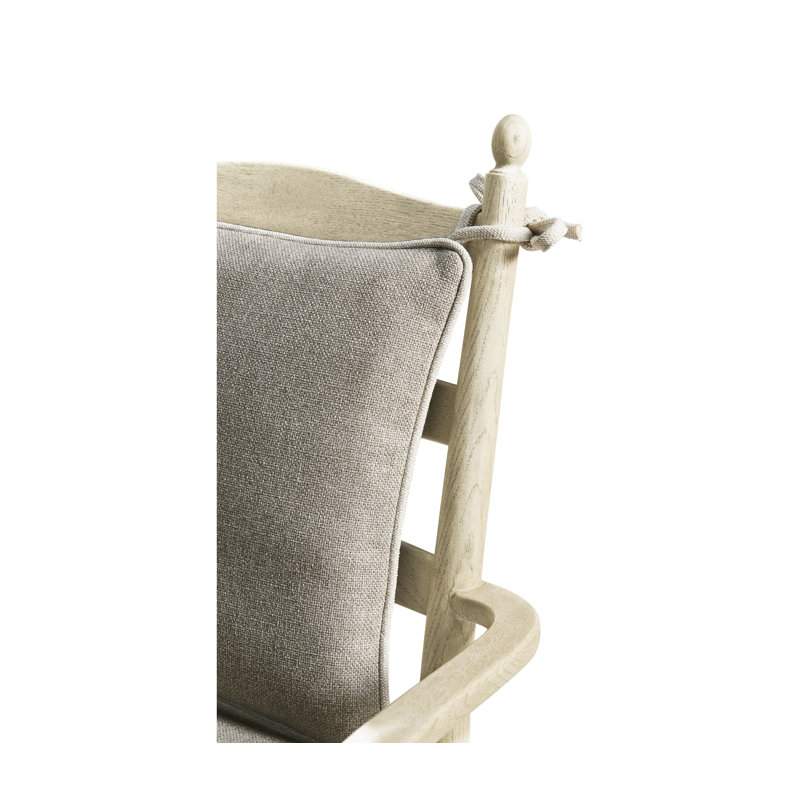 Doppler Upholstered Arm Chair, Stripped Oak