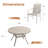 4-Person Patio Dining Set with Round Dining Table and 4 Stackable PVC-coated polyester Armrest Chairs-1749207979