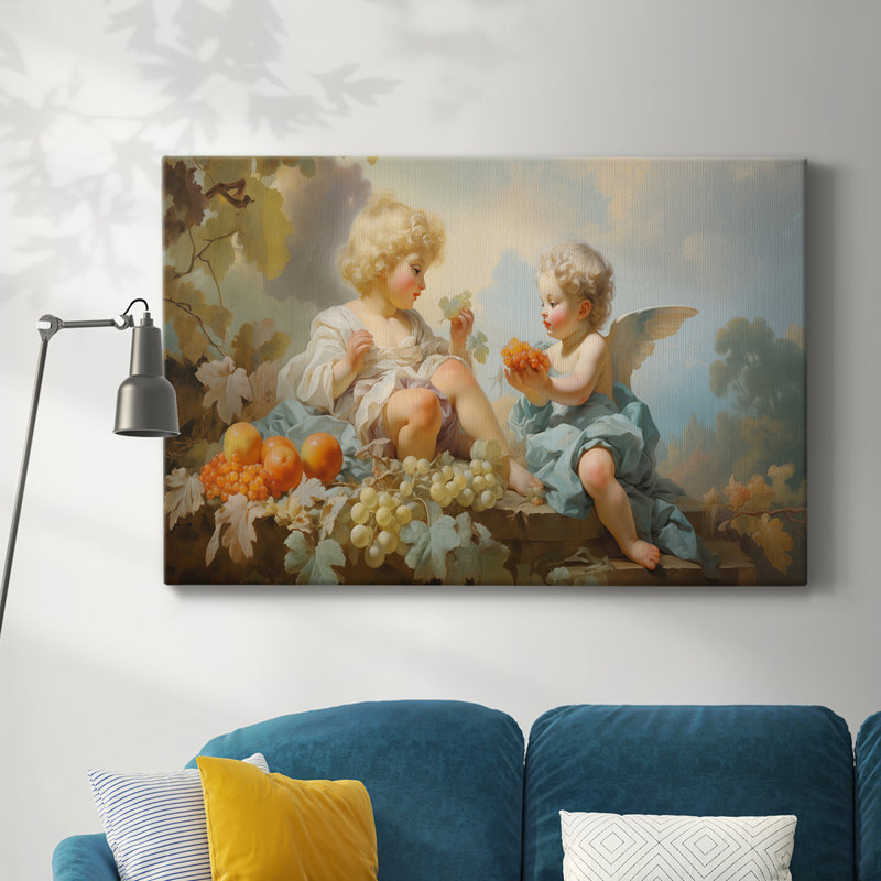 Angel II - Toile tendue avec châssis Premium - Prêt à accrocher, H 12 po x l 18 po