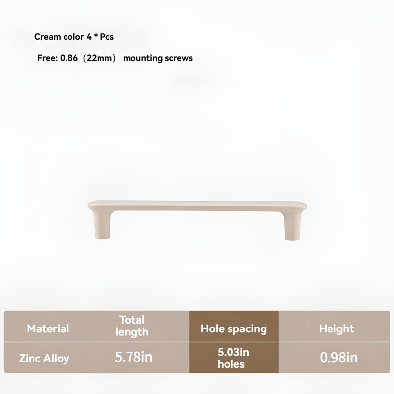 Minimalist Solid Color Handle, Suitable For Cabinet Door Handles