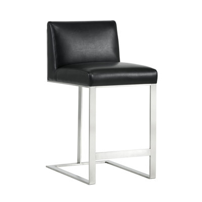 Dean Upholstered Stool with Metal Frame