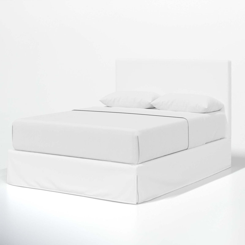 Lit tapissier Verona, Très grand, White Performance Twill