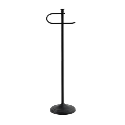 Elegant Toilet Roll Holder Free Standing, Black Toilet Roll Holder
