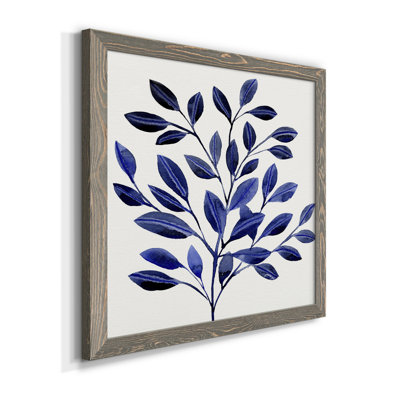 Deep Blue Branch II - Toile encadrée de qualité supérieure - prête à être accrochée