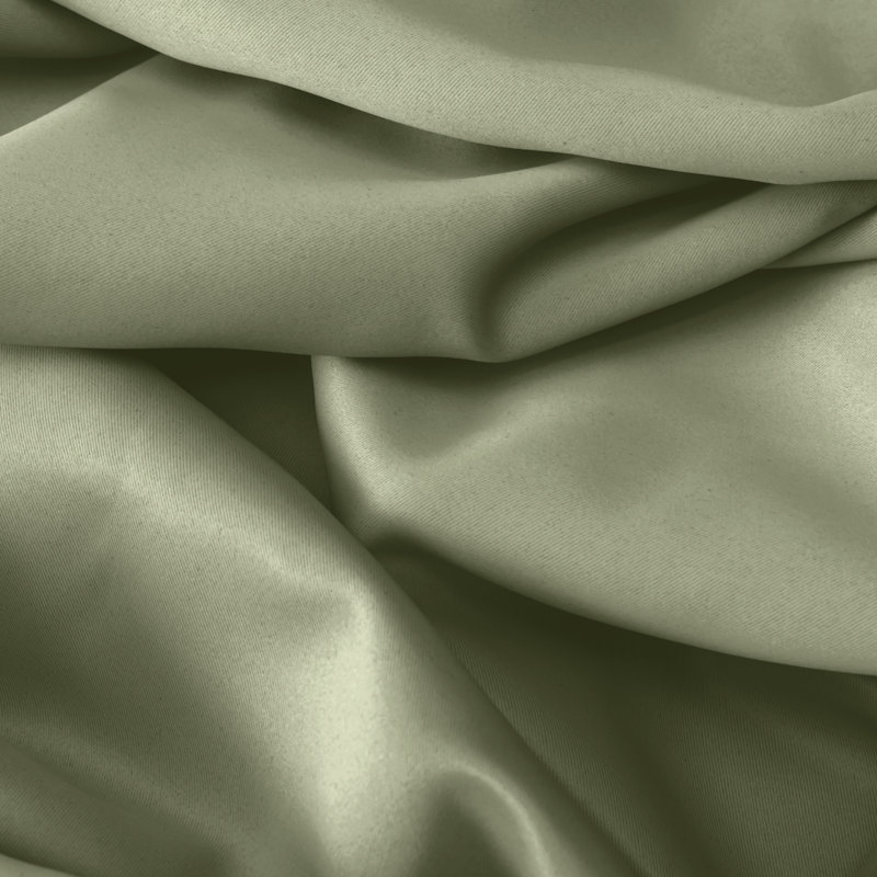 Ardelle Blackout Curtain Single Panel, 56" W x 72" L, Sage with Antiqued Bronze Grommets