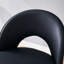 De 2 tabourets de bar rotatifs à 360 °, revêtement en cuir PU moderne et pieds en métal noir, convient à diverses occasions dans le bureau à domicile, chaises ergonomiques et faciles à installer (2), siège rembourré avec cadre,