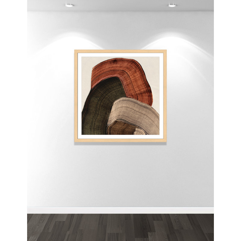 «Folded Earth I» par Casa Fine Arts, Imprimé mat, 42.5'' W x 42.5'' H, Naturel
