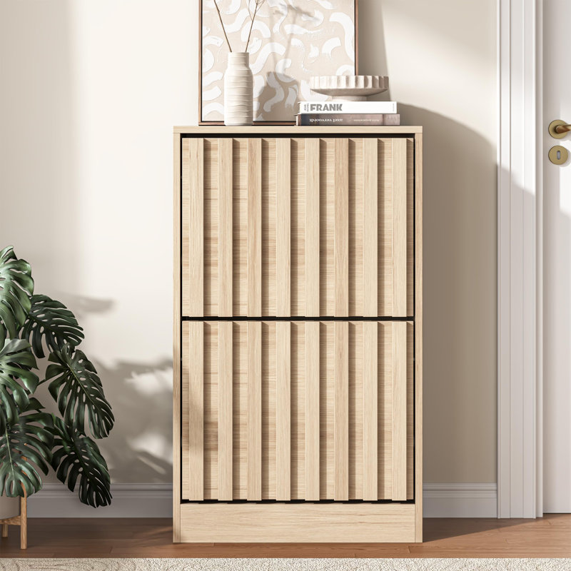 8 Pair Shoe Storage Cabinet, Brown