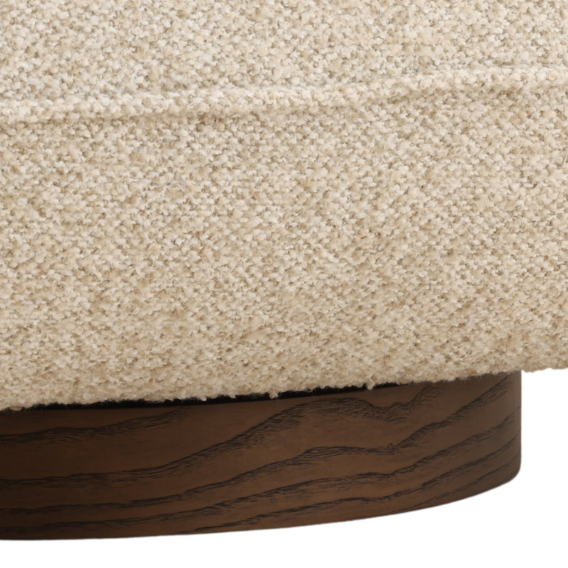 Ercilia Swivel Chair Oatmeal, Beige Fabric