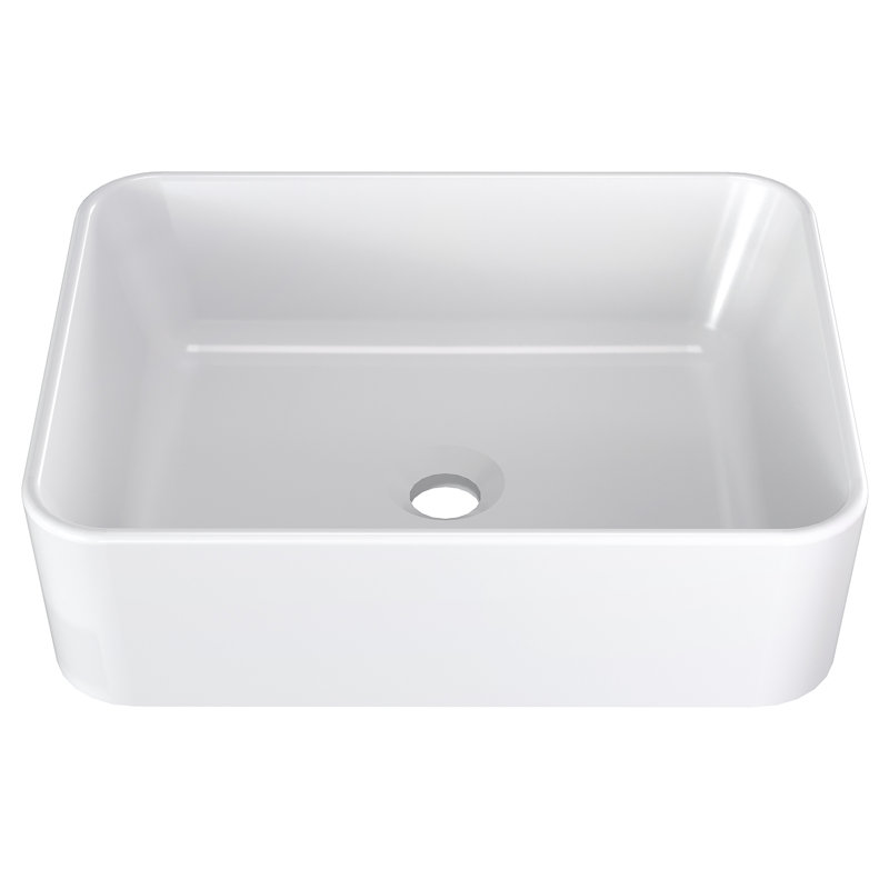 Belleze 18.5'' Ceramic Rectangular Bathroom Sink