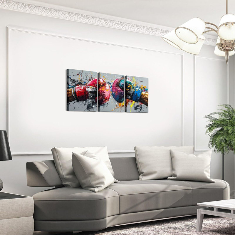 Erosebridal, affiche de boxe, sports de boxe, peintures sur toile colorées, gants de boxe, art mural rétro encadré pour la cuisine, peinture encadrée