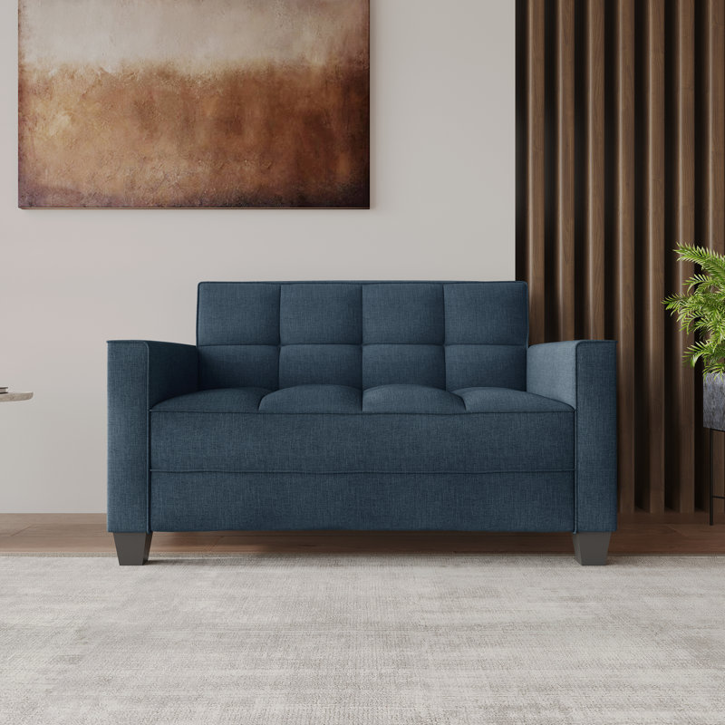 Causeuse en velours Olivia, Bleu