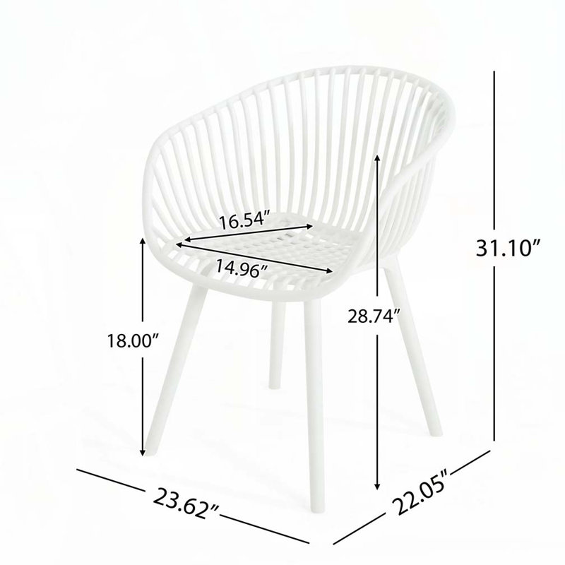 Chaise d'extérieur Papasan, Blanc