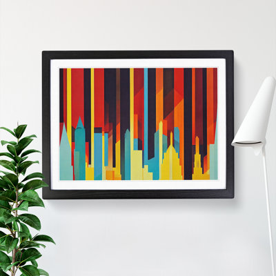 Splendid Abstract City Skyline - Framed Print
