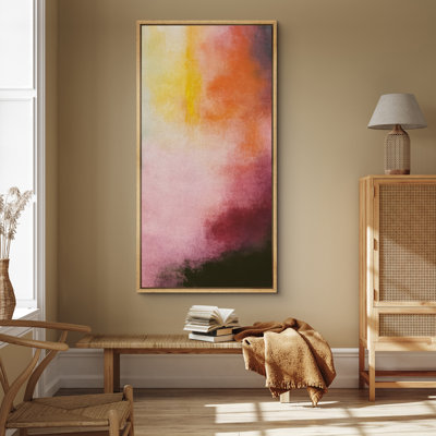 Toile abstraite encadrée, reproduction de blocs de couleur pour décoration murale moderne