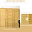 Foldable Room - 6 Panel Natural Wood For Bedroom And Office Hand-Woven Partition