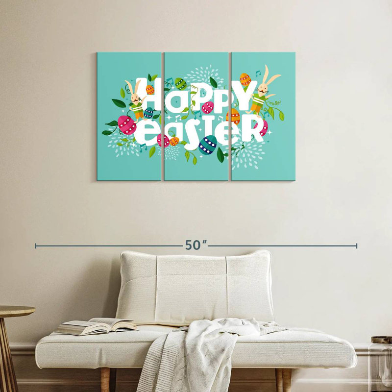 Happy Easter, 24" H x 38" W