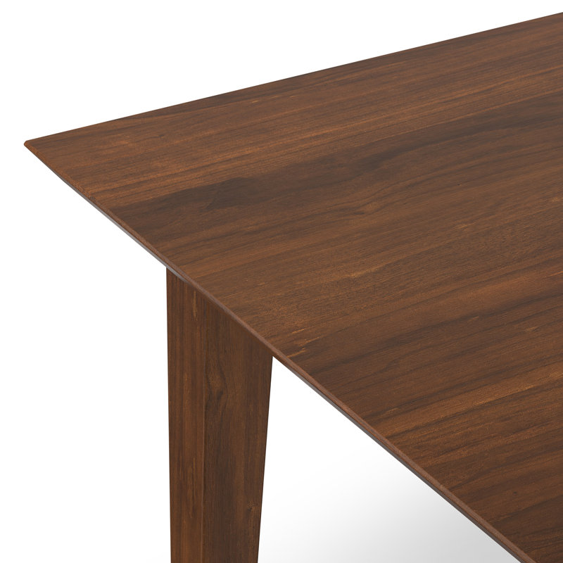 Colby Walnut Solid Wood Rectangular Dining Table for Six