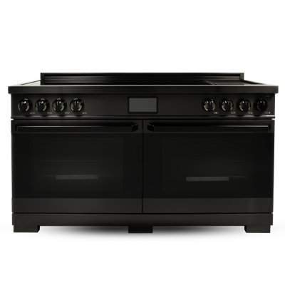60 Inch Luxury Series Induction Range with Built-In Griddle, Black Stainless Steel