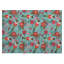 Tapis sarcelle Xhevrie bleu sarcelle lavable à la machine intérieur / extérieur-222033821