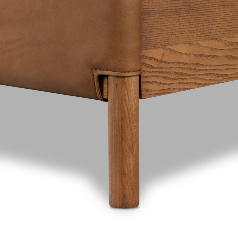 Salado Leather Bed, Heirloom Sienna, King
