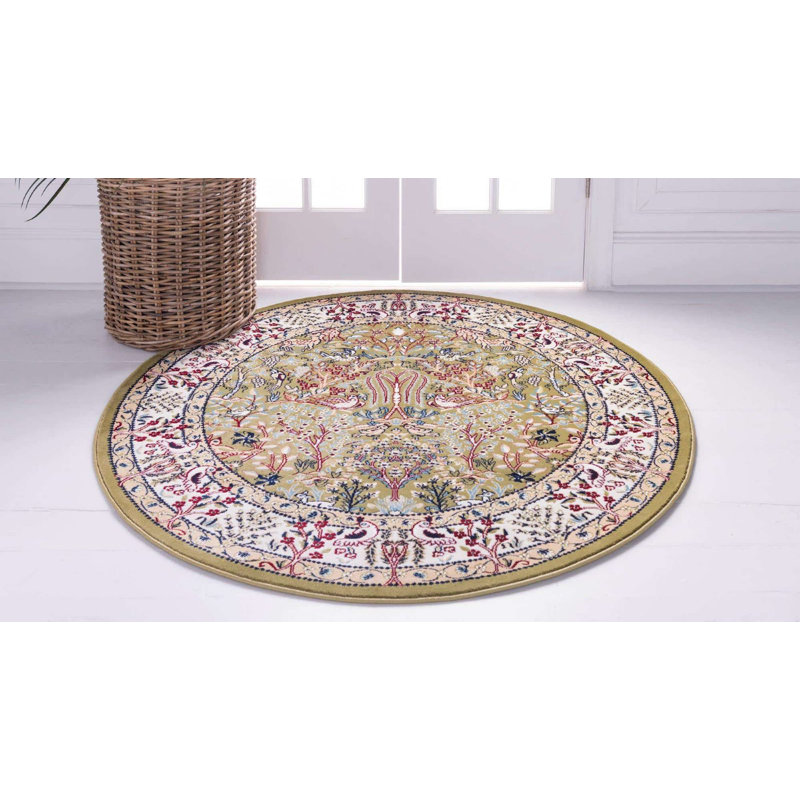 Tapis traditionnel Kelayeh couleur lierre