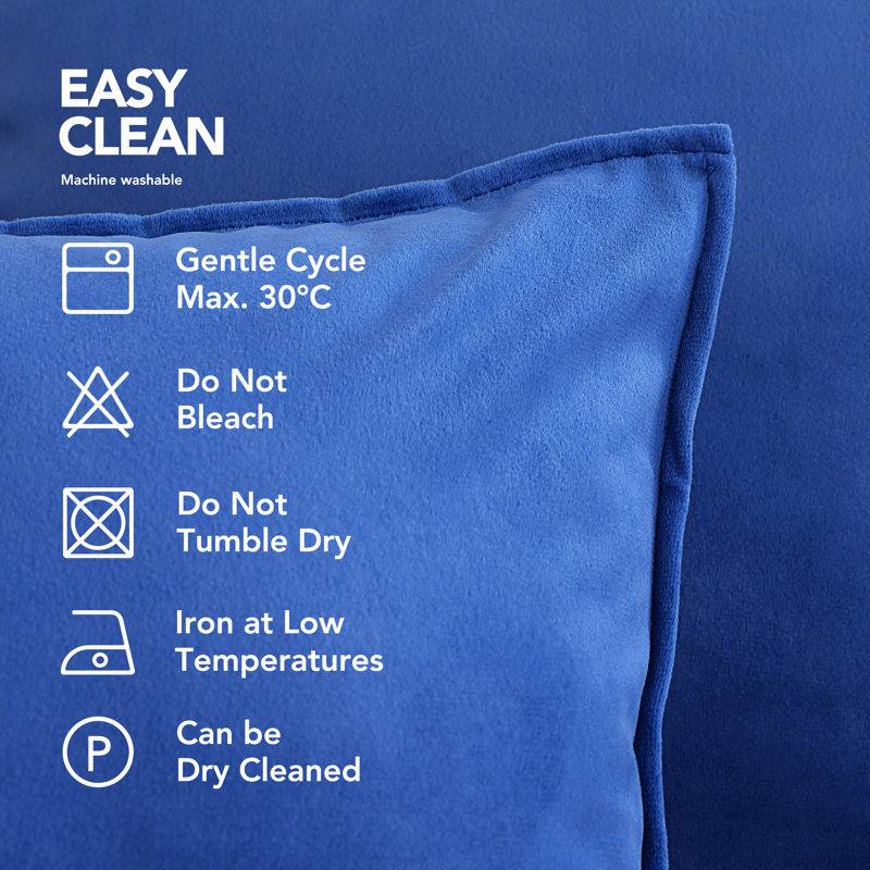 Fritch Square Throw Pillow Cover, Royal Blue, 55cm H x 55cm W x 1cm D