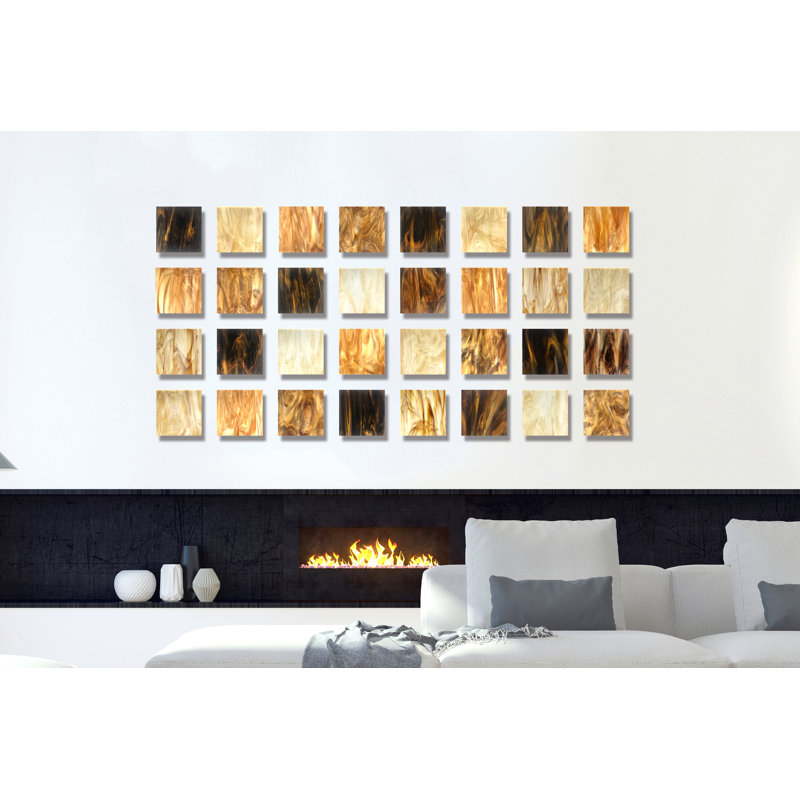 Earth Handmade Modern Abstract Wall Decor on Glass