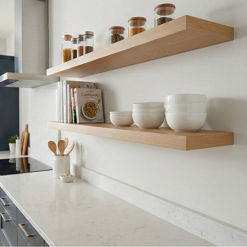 Williemae 3 Piece Floating Shelf, Sapphire