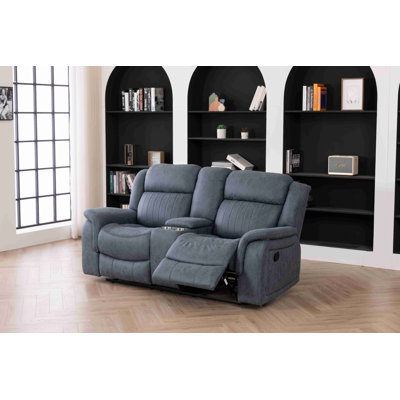 76'' Wide Modern Super Soft Faux Leather Manual Reclining Loveseat