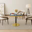 Table bistro de 31,5 pouces avec plateau en faux marbre Squard Modern-1626257413