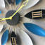Leaf-Shaped Novelty Large Silent Metal Wall Clock