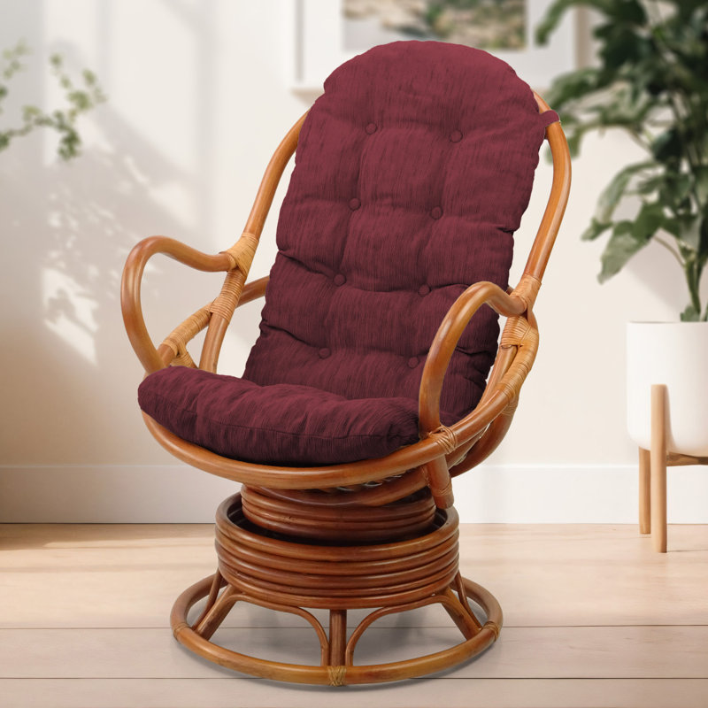 Chaise berçante Alliana, Velours brun, Marron clair