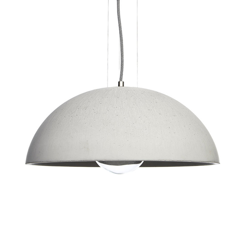 Brunella 1 - Light Light Grey Dome Pendant