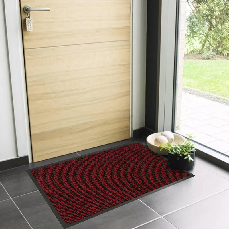 Tapis d'entrée intérieur antidérapant Lisa, Bourgogne, L 32 po x L 47 po