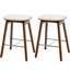26" Solid Wood Backless Bar Stools, Saddle Counter Height Barstools (Set of 2)-676556599-676556594