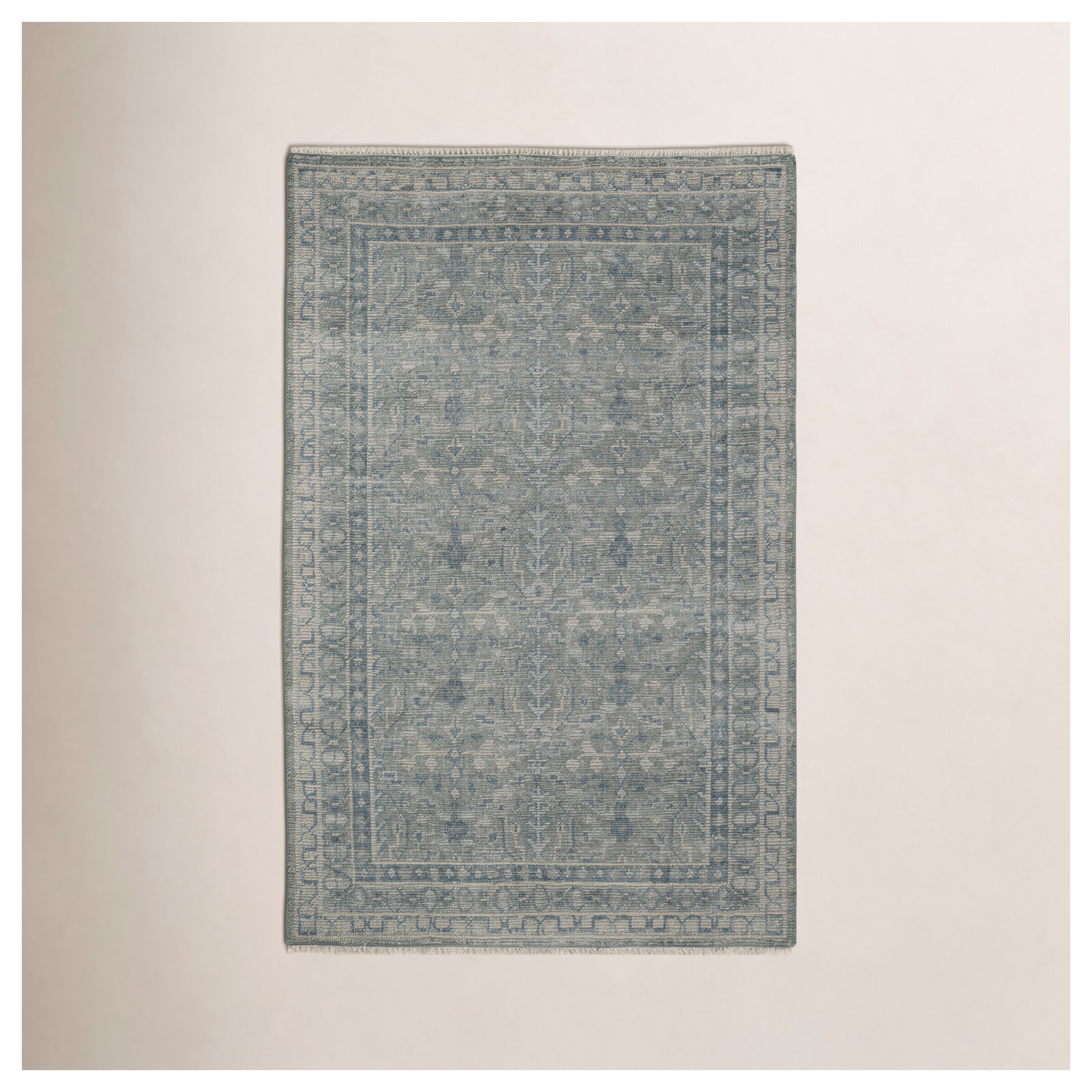 Zuri Hand Knotted Wool Indoor Rug, Rectangle 5' x 8'