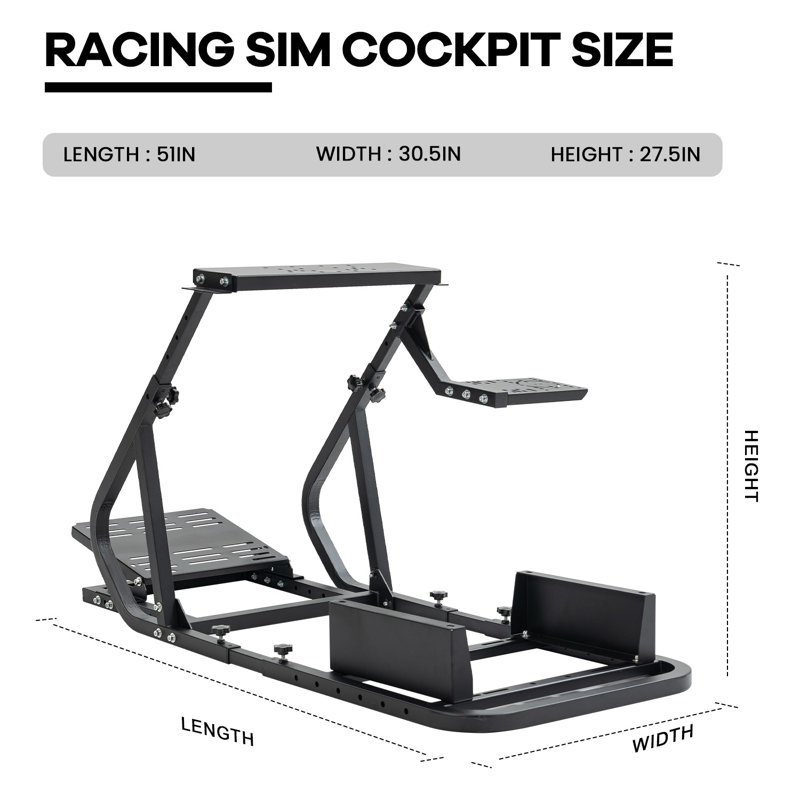 Inbox Zero PC & Racing Game Chair in Black