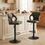 Ensemble de 2 tabourets de bar pivotants à hauteur réglable Ferriera, revêtus de similicuir, avec piètement en métal et repose-pieds. Style Mid-Century, idéal pour un îlot de cuisine, un bar, un pub, un café ou un bureau. Couleur : blanc.-1074784042