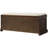 Rustic Storage Bench With 3 Removable Classic Rattan Basket , Entryway Bench With Removable Cushion (Espresso)-1885331299