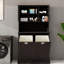 Armoire de salle de bain noire. E1 Build, capacité de 150 lb. Maximisez l'espace avec 2 tablettes réglables. Organisez les sacs amovibles. Poignée carrée distincte. Peinture pour une finition impeccable. Tracas-937039315