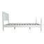 Cadre grand lit avec tête et pied de lit, aucun sommier requis, 12 lattes en bois massif, pieds en métal au centre, anti-bruit et antidérapant, assemblage simple, rangement sous le lit, finition blanc pur-1080634212-1088551288