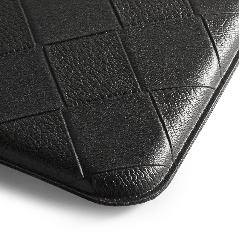 Botwith Solid Colour Water Resistant Anti-Fatigue Kitchen Mat, Rectangle 1'5" x 2'8", Black